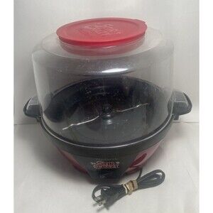 West Bend Stir Crazy 6 Quart Popcorn Popper, Electric, Hot Oil Popper, Red